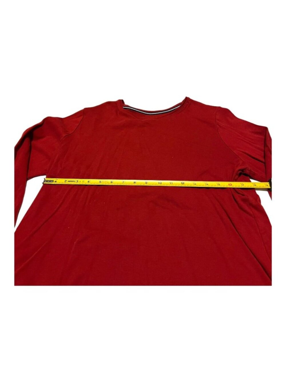 Croft & Barrow Top Women's PXXL Classic Red Tee Long Sleeve XXL Plus Top Blouse - Picture 3 of 6